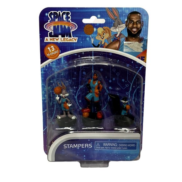 Space Jam A New Legacy Stampers Bugs Bunny Lebron James  Pepé Le Pew Figures NEW - Picture 1 of 3